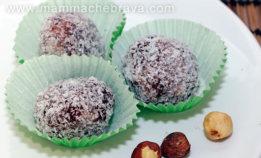 Palline cocco e nocciola