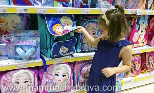 materiale scolastico zaino frozen